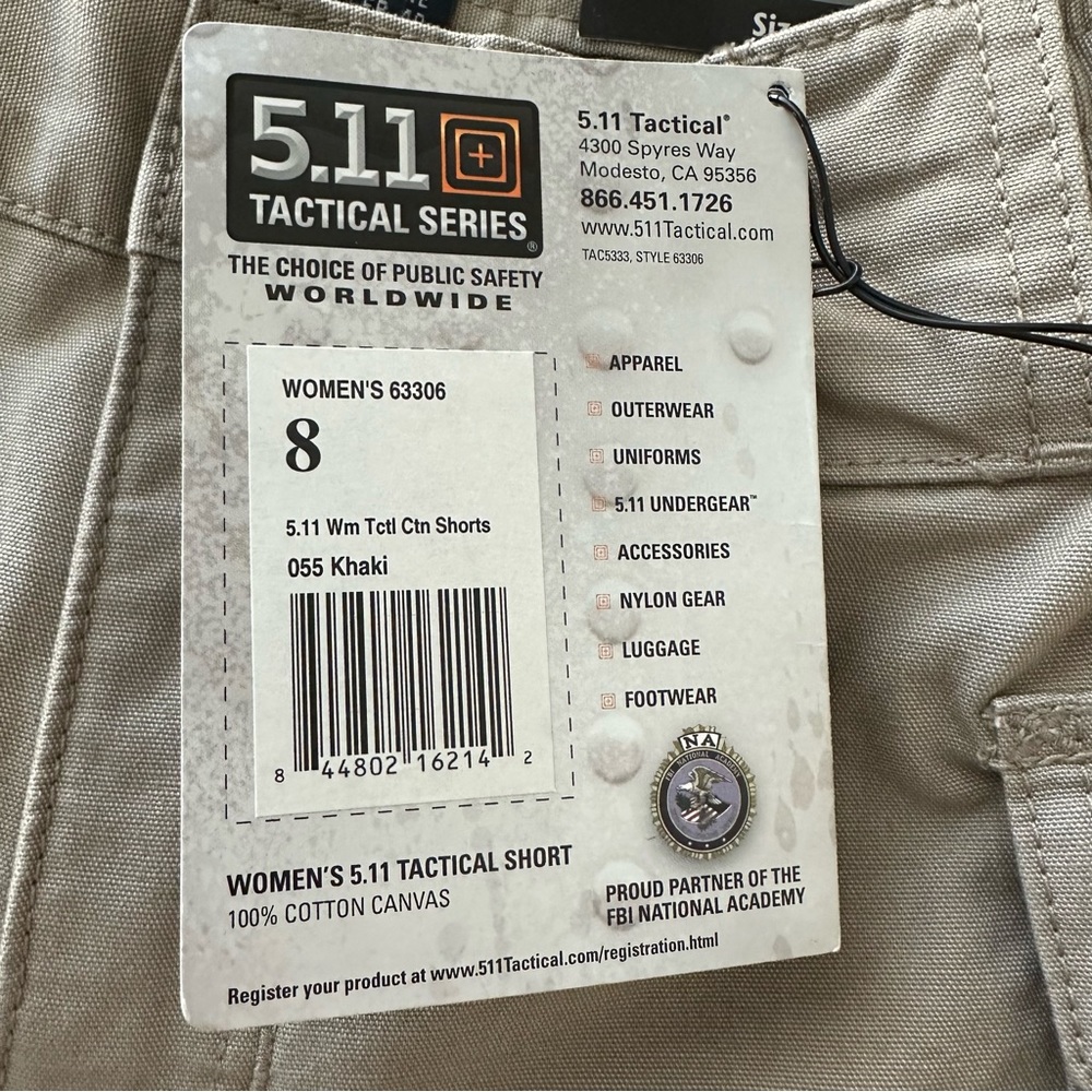 5.11 Tactical Tan / Khaki  Cotton Cargo Shorts Size 8 - Picture 7 of 10